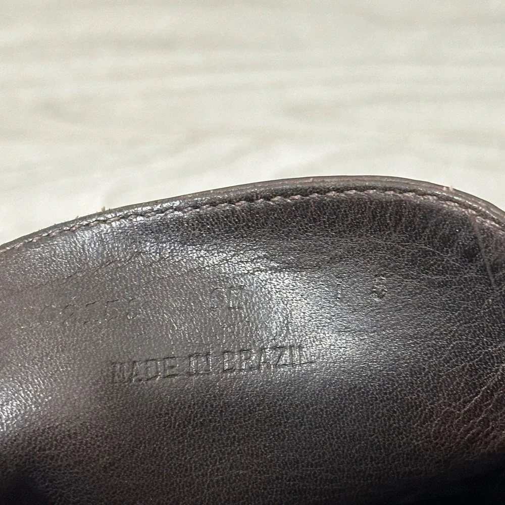 Cole Haan Venetian Loafers Mens 9 Brown Leather Moc Toe Slip On‎ Shoes Brazil